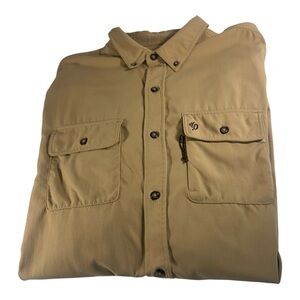 Duck Camp Men’s XXL Tan Outdoor Button Down Shirt Hunting Outdoors Long Sleeve